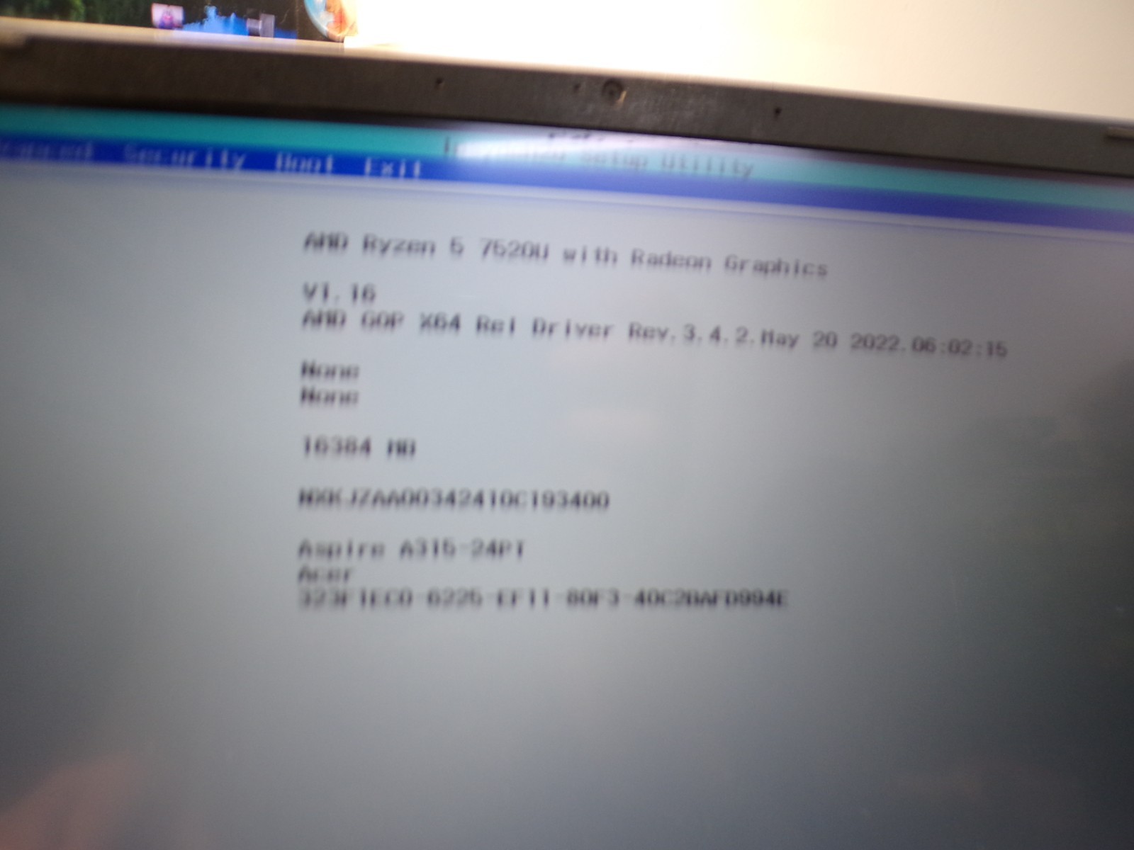 Acer Aspire 3 A315-24PT AMD Ryzen 5-7520U@2.80GHz 8GBLaptop #2378