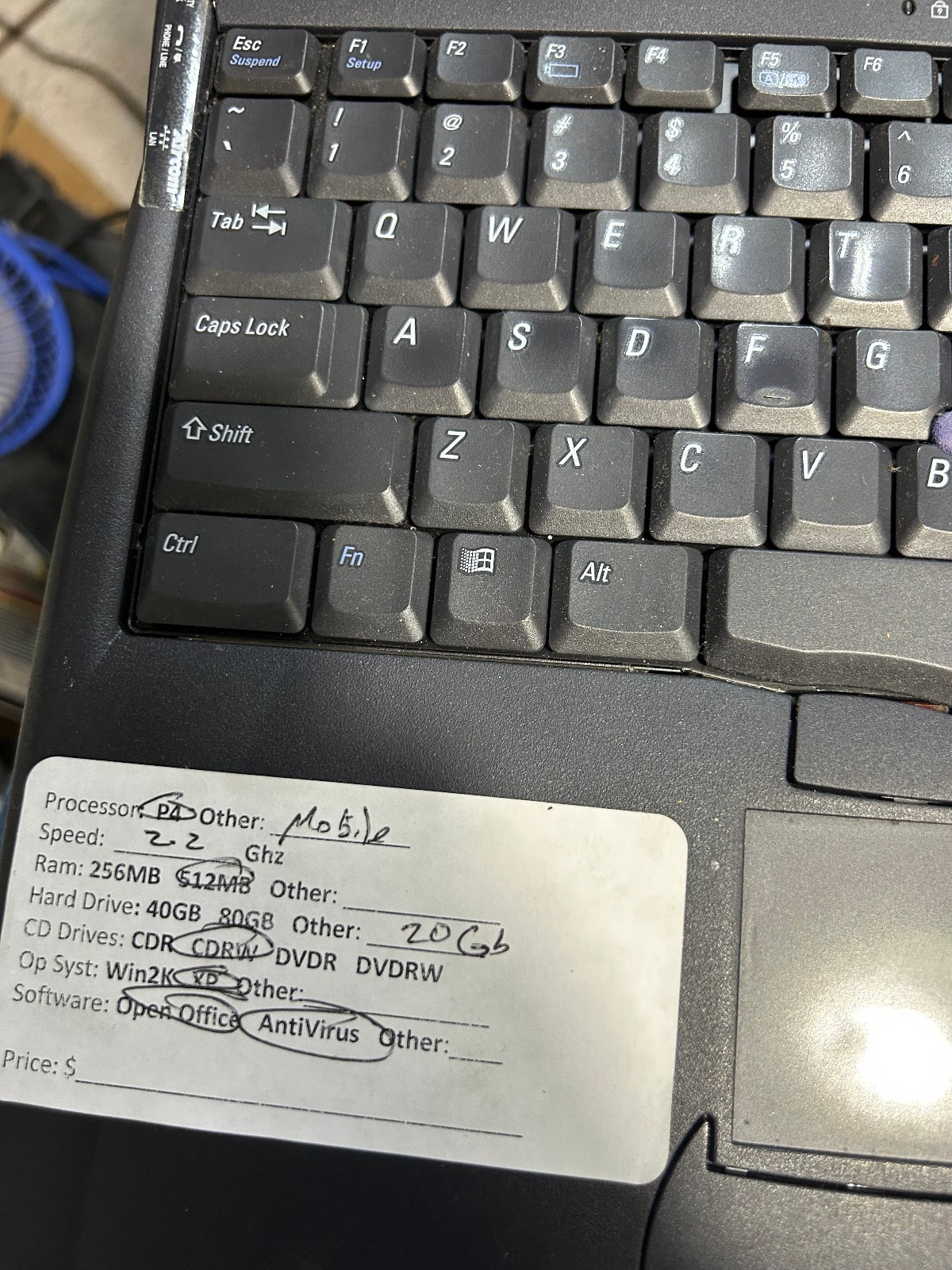 Dell Latitude C640 Pentium 4M/ 2.2GHz , XP Proffesional O/S, 20GB HDD