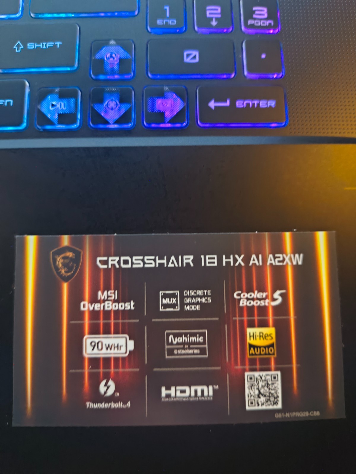 NEW MSI Crosshair 18 HX AI A2XWGKG-012US 18″ Gaming Laptop QHD U9-275HX 5070 1TB