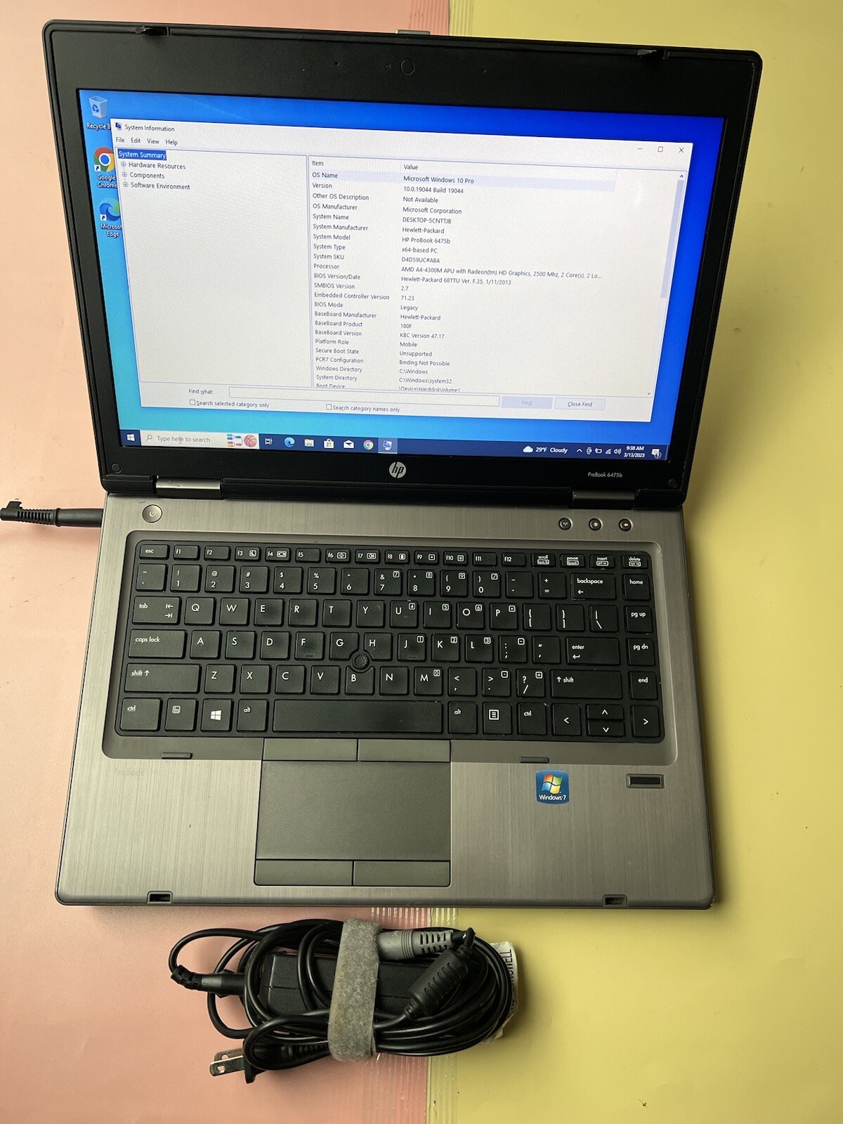 HP Probook 6475b AMD A4-4300M with Radeon Graphics 2.50GHz 4GB RAM 120GB SSD