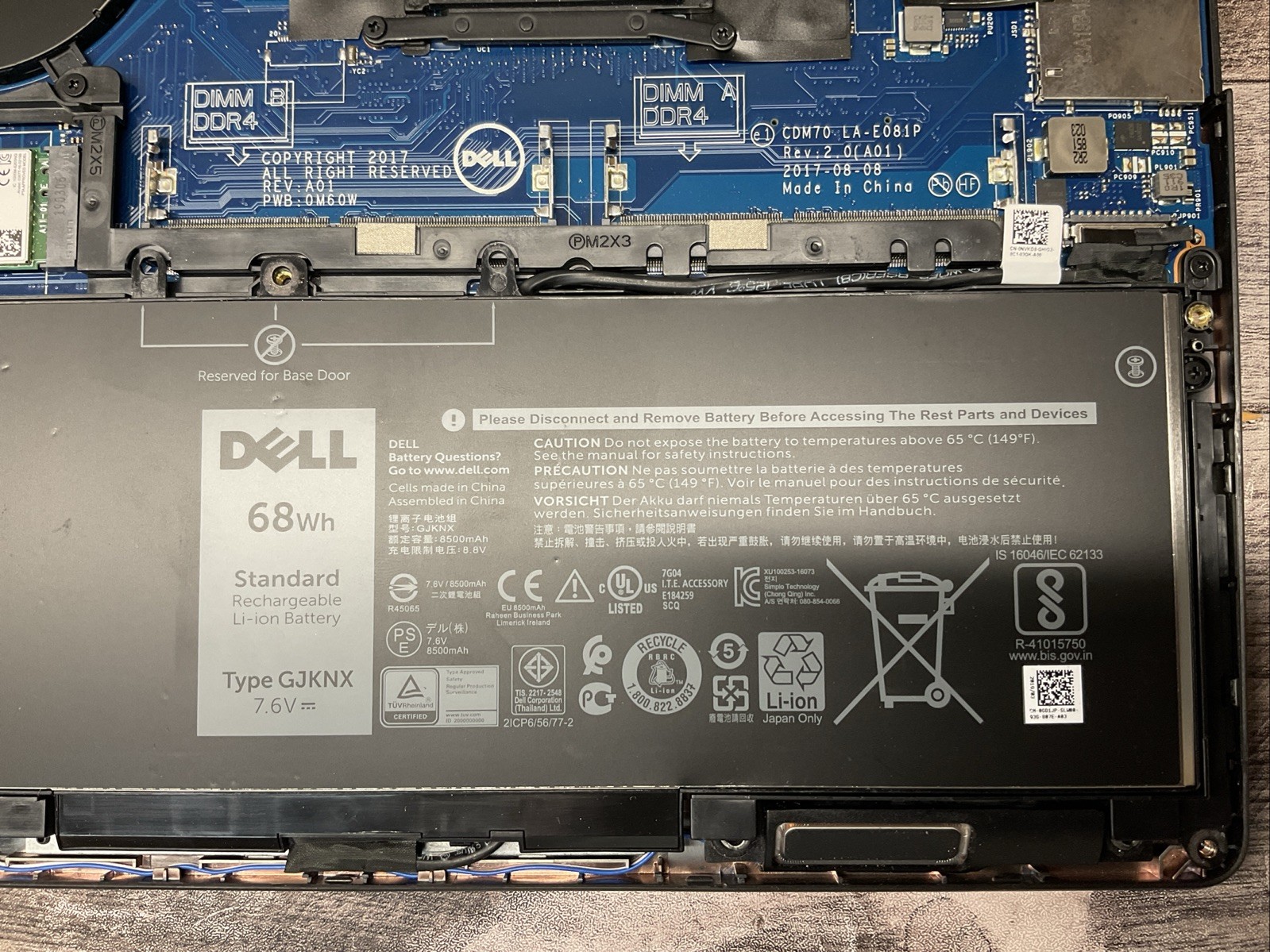 Dell Latitude 5480 / Intel Core i5 6th Gen / Parts Repair / J9