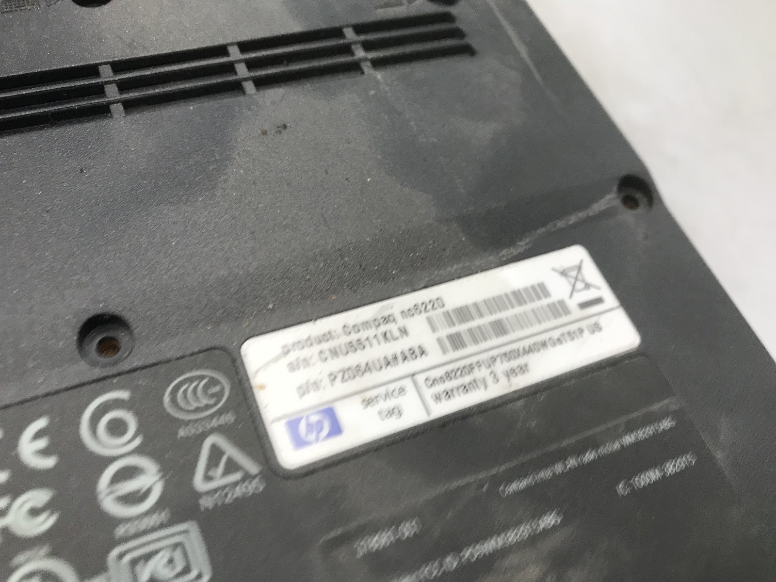 HP COMPAQ NC6220 – BOOTS TO BIOS – INTEL PENTIUM M – 512MB RAM – READ DESC – BB!
