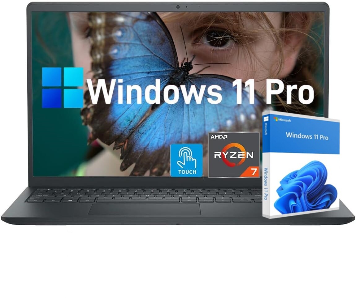 Dell Inspiron 15.6″ Touch Laptop AMD Ryzen 7 7730U upto 64GB RAM,2TB SSD WIN11P