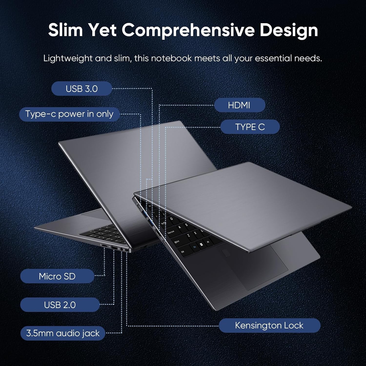Coolby 15.6inch Laptop, 12GB RAM/256GB SSD, 1920×1080 IPS Display, Intel N95