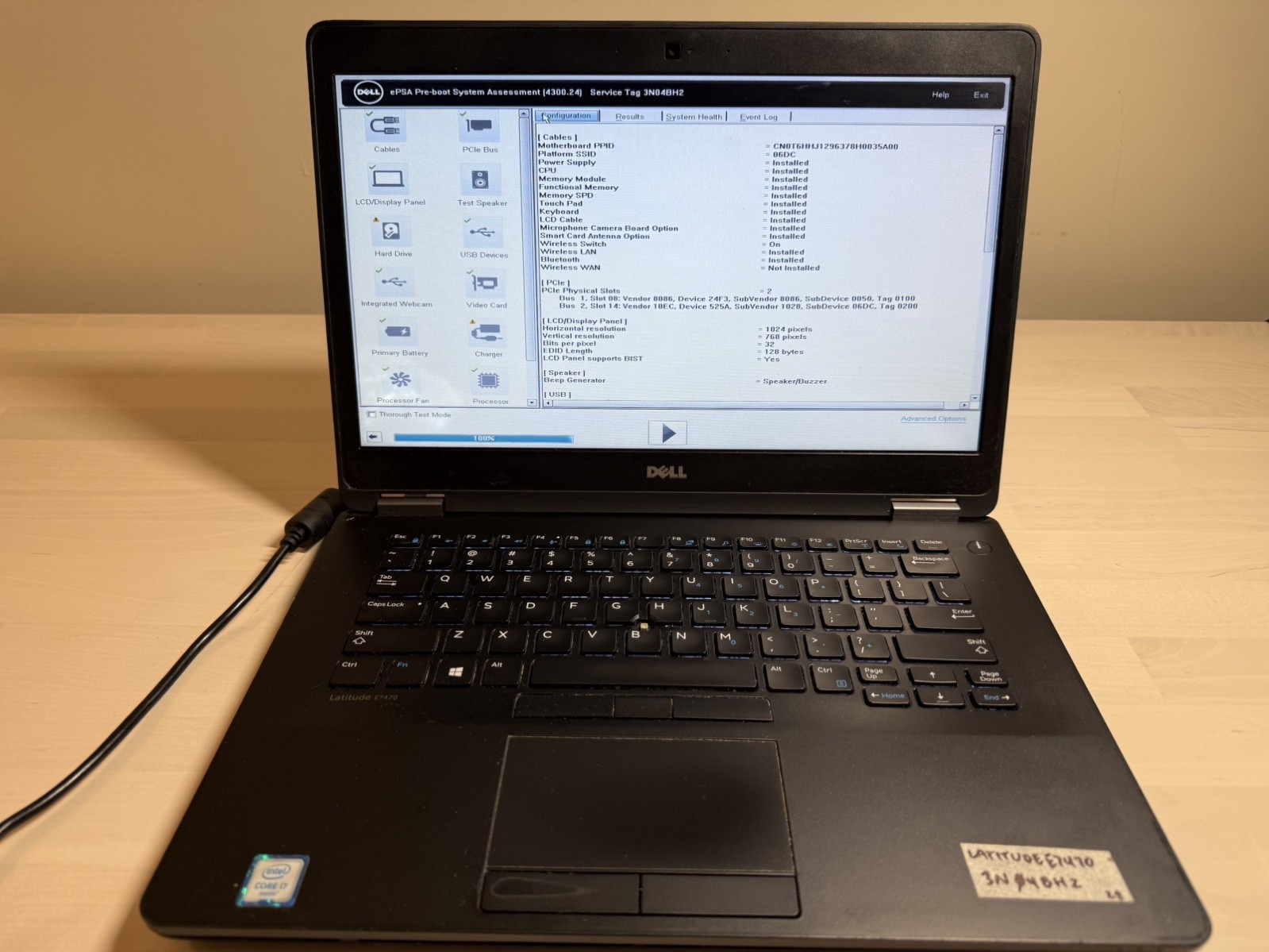 Dell Latitude E7470 Laptop Intel Core i7 6th Gen No HD/OS/AC Adapter