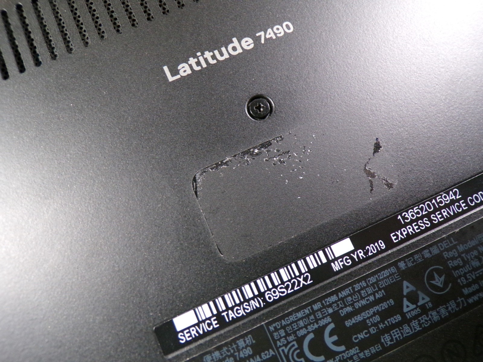 DELL LATITUDE 7410 INTEL CORE I5-10310U 1.70GHZ 16GB RAM **NO HD/ NO CADDIE