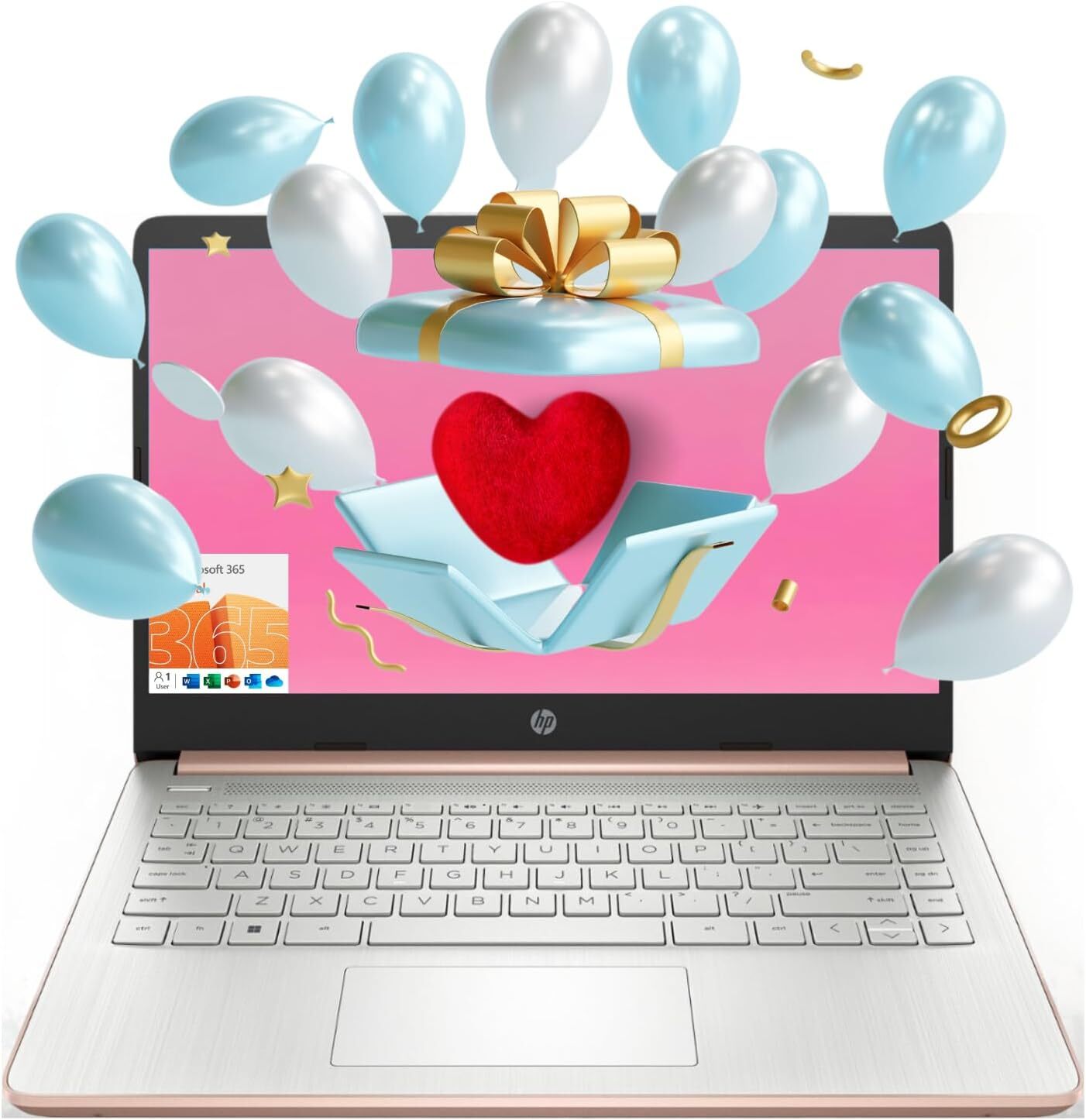 HP 14″ Ultral Light Laptop Intel Quad-Core 4GB RAM 64GB eMMC