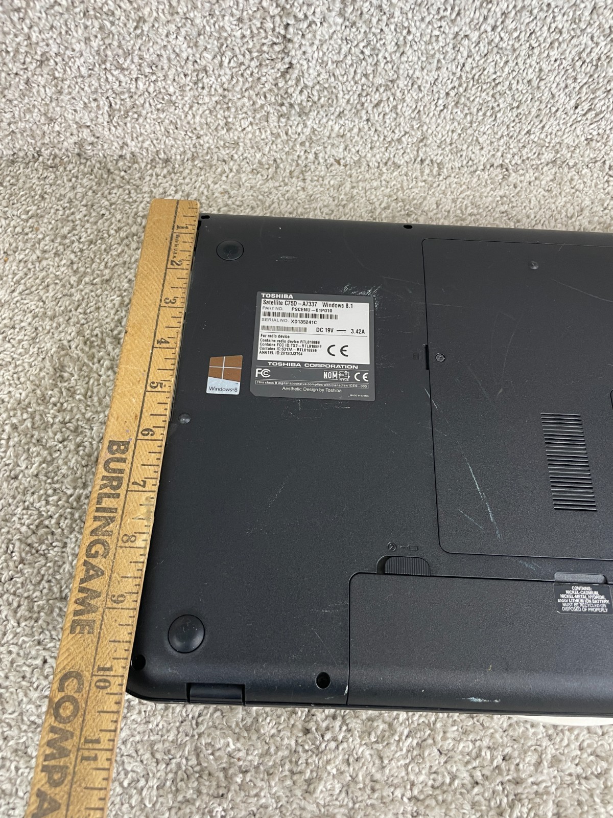 Toshiba Satellite C75D Series AMD A6 Quad Core Windows 8.1 Laptop Notebook PC