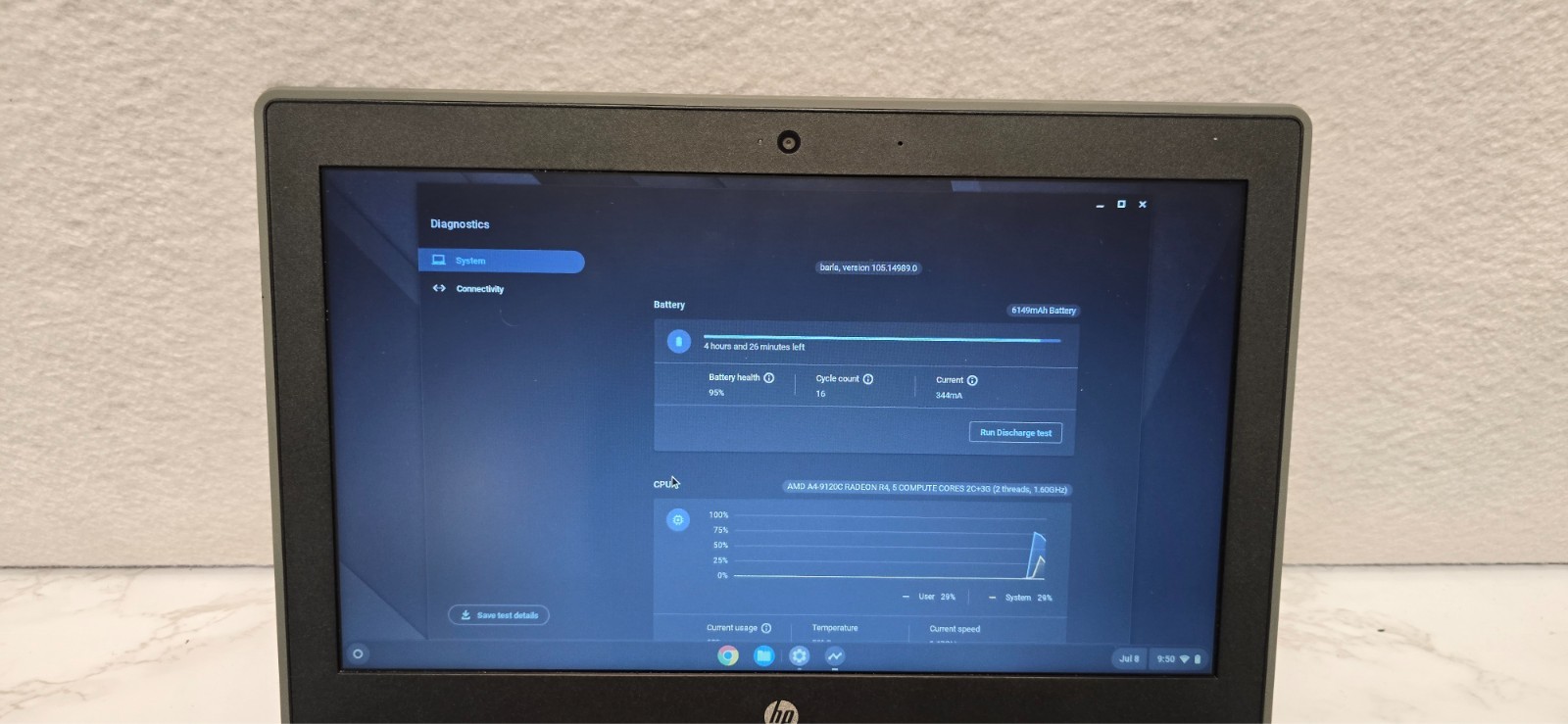 HP 11A G8EE Chromebook 11.6″ 4GB 32GB, Gray