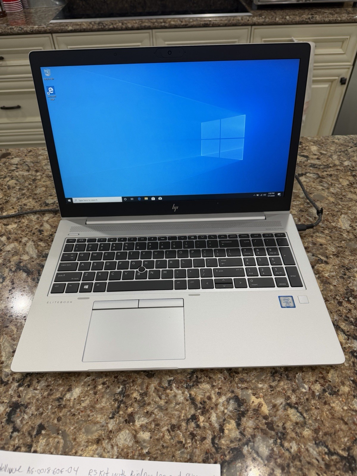 HP Elitebook 850 G5 Intel i5-7300U 2.6GHz 16.0 GB RAM 240GB HDD 15.6” Display