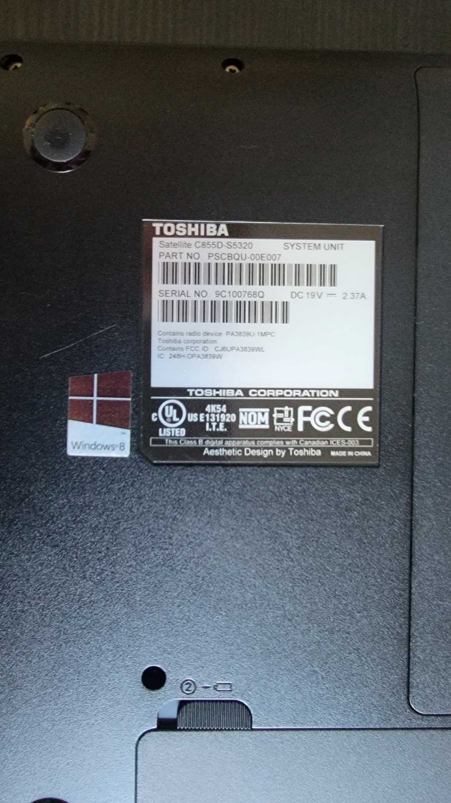 2x Toshiba Satellite C855D Laptop AMD E2-1800 1.7 GHz 8GB RAM 500/300 GB Win 10