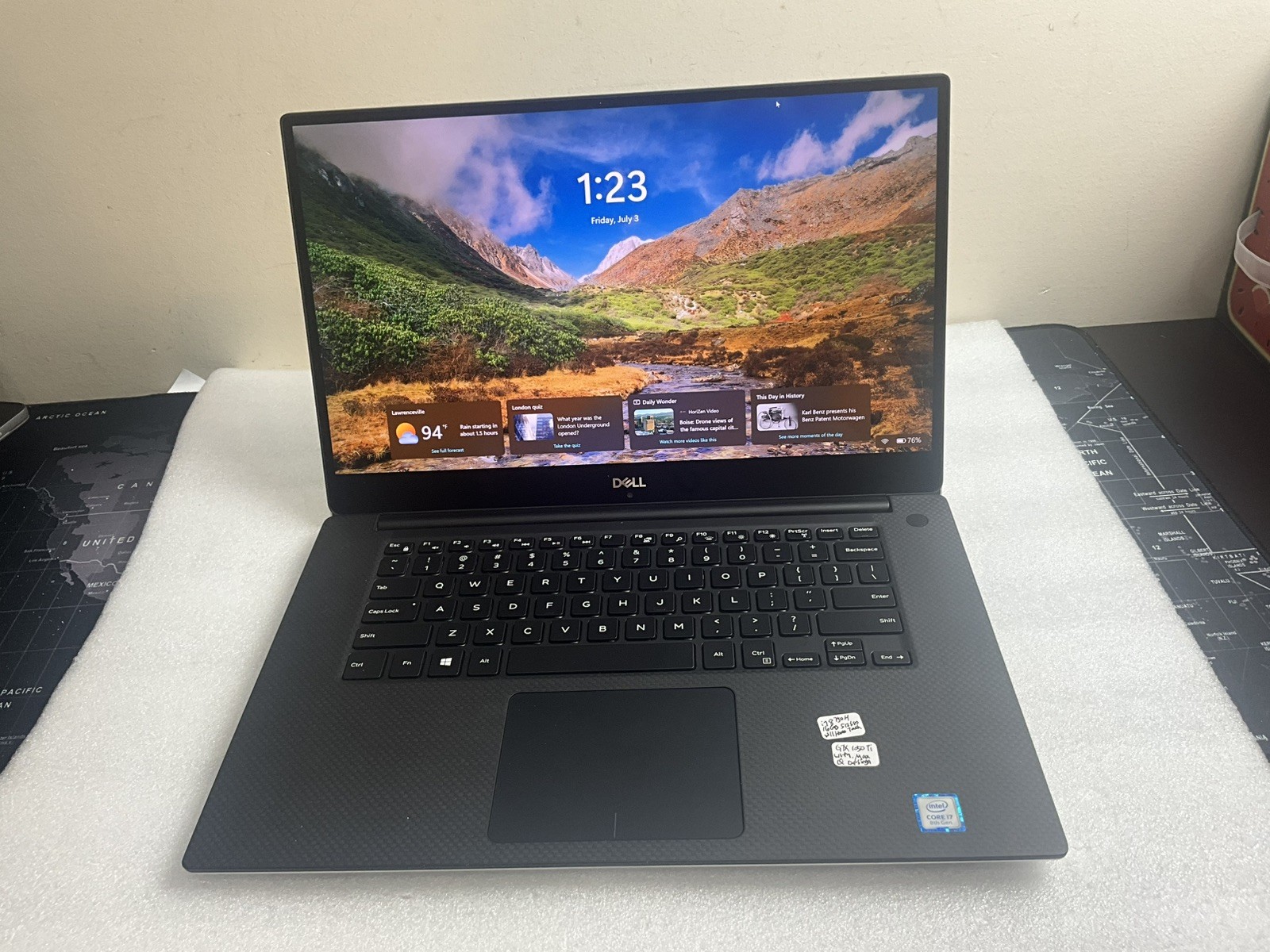 Dell XPS 15 9570 /TOUCH /i7-8750H CPU/16GB RAM/512GB SSD/GTX 1050TI/W11Home
