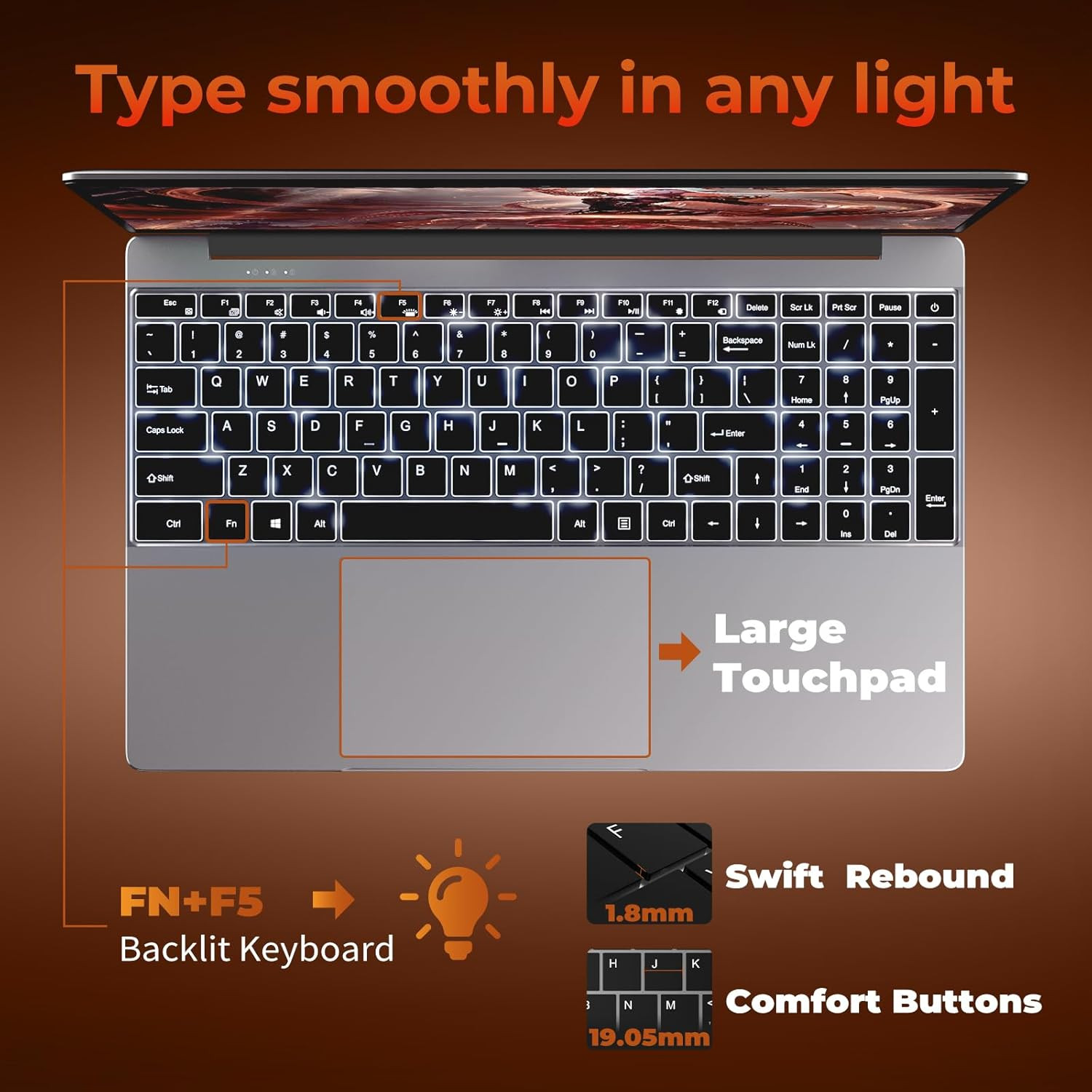 Gaming Laptop Computer 2026, 15.6 Inch Lap Top Pc Window 11 Pro, 16GB RAM 1TB SS