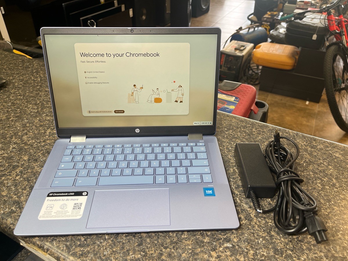 USED HEWLETT PACKARD CHROMEBOOK X360 TOUCHSCREEN LAPTOP 64GB EMMC 4G (QUI003529)