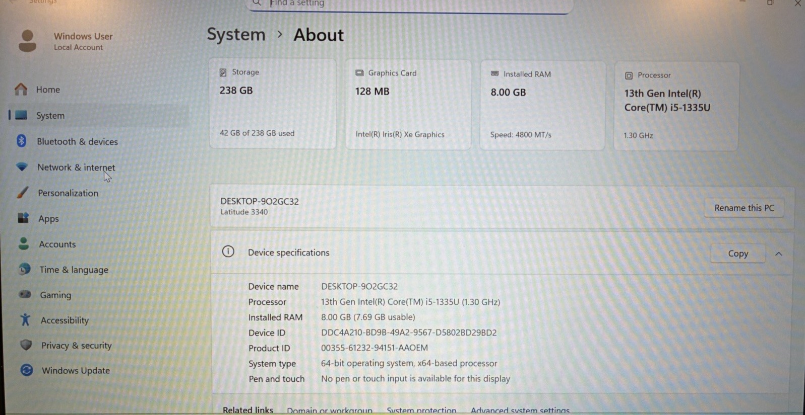 Lot of 10 Dell Latitude 3340 13″FHD, i5 13th Gen, 256GB NVMe, 8GB Ram, Webcam