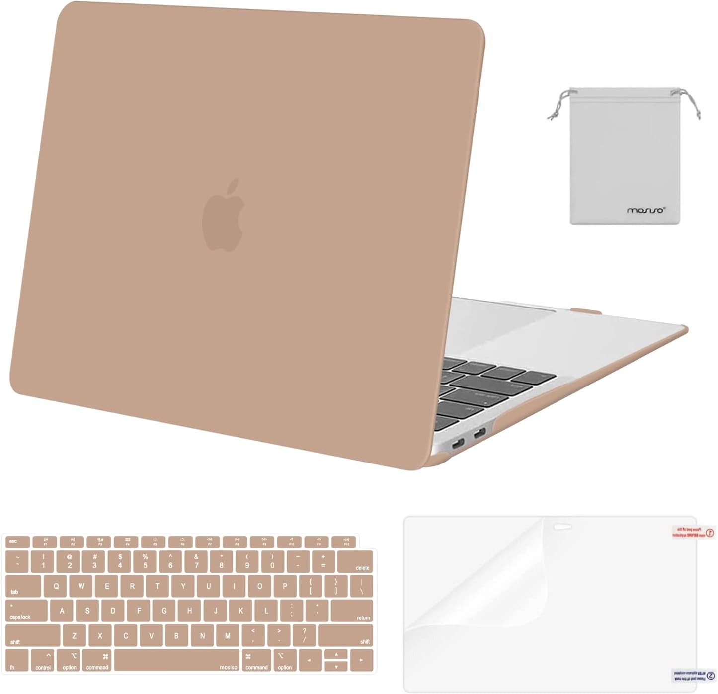 MacBook Air 13 inch Case M1 Chip 2021-2018 Release A2337 A2179 A1932, Bronze Bro