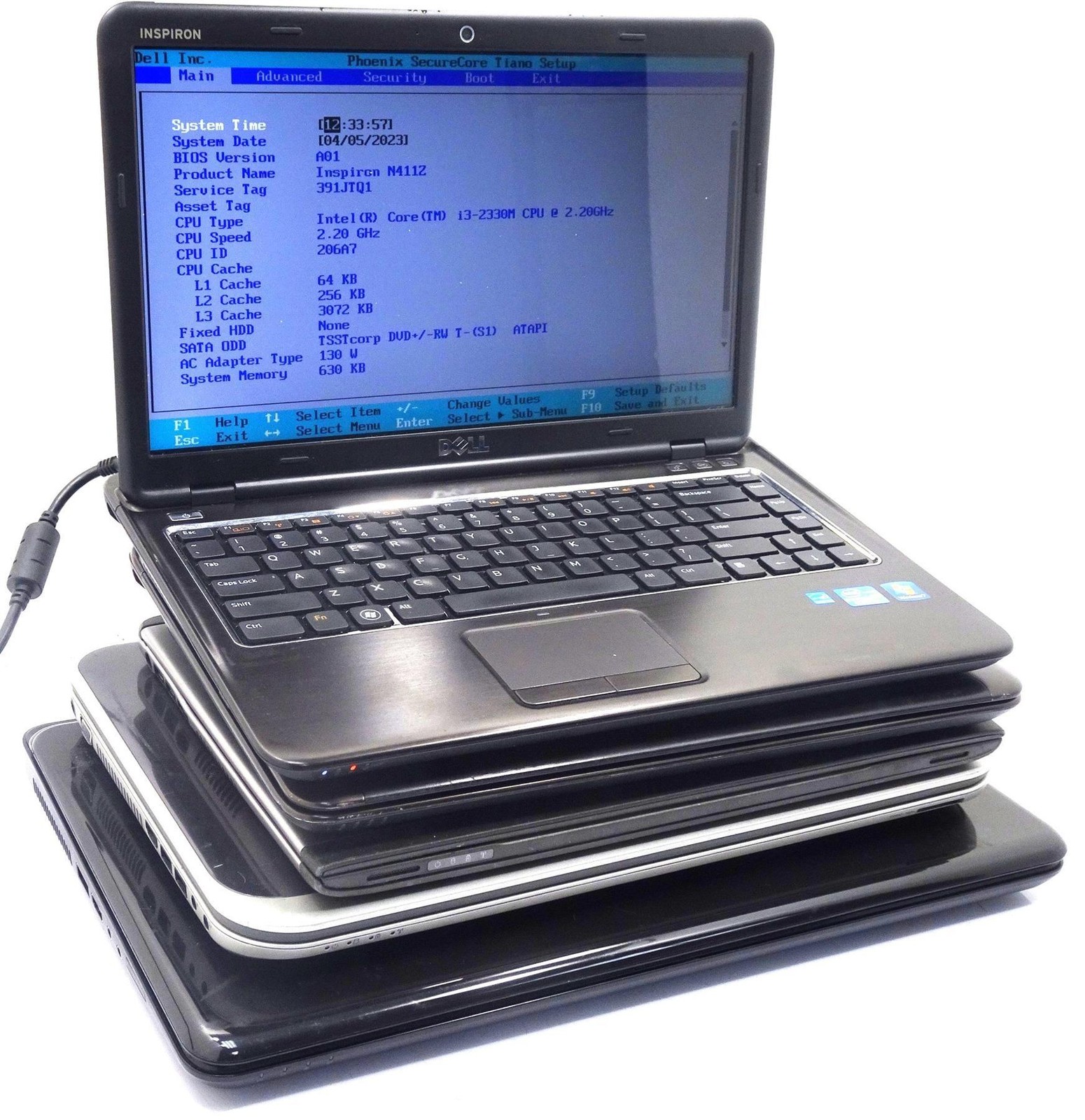 Lot of 5 Mix Dell Inspiron & Vostro Intel Core i3 2nd Gen 4GB RAM No HD – Laptop