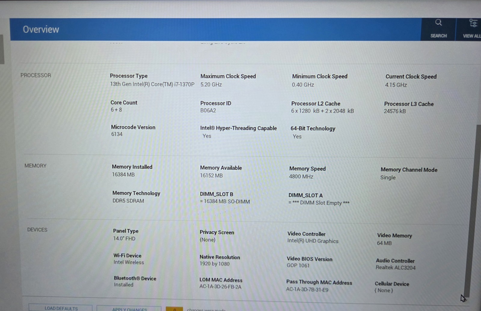 14″ Dell Latitude 5440, i7-1370P, 16GB, 512GB SSD, Windows 11 Pro