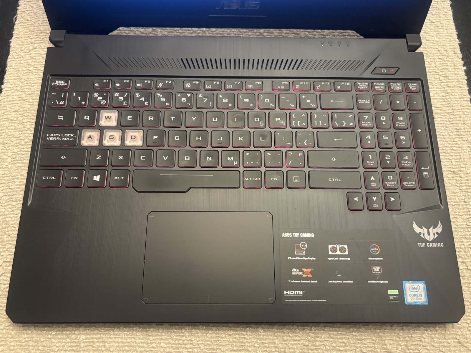 ASUS TUF Gaming FX505G i5-9300H GTX 1650 16GB RAM 512GB SSD With Charger