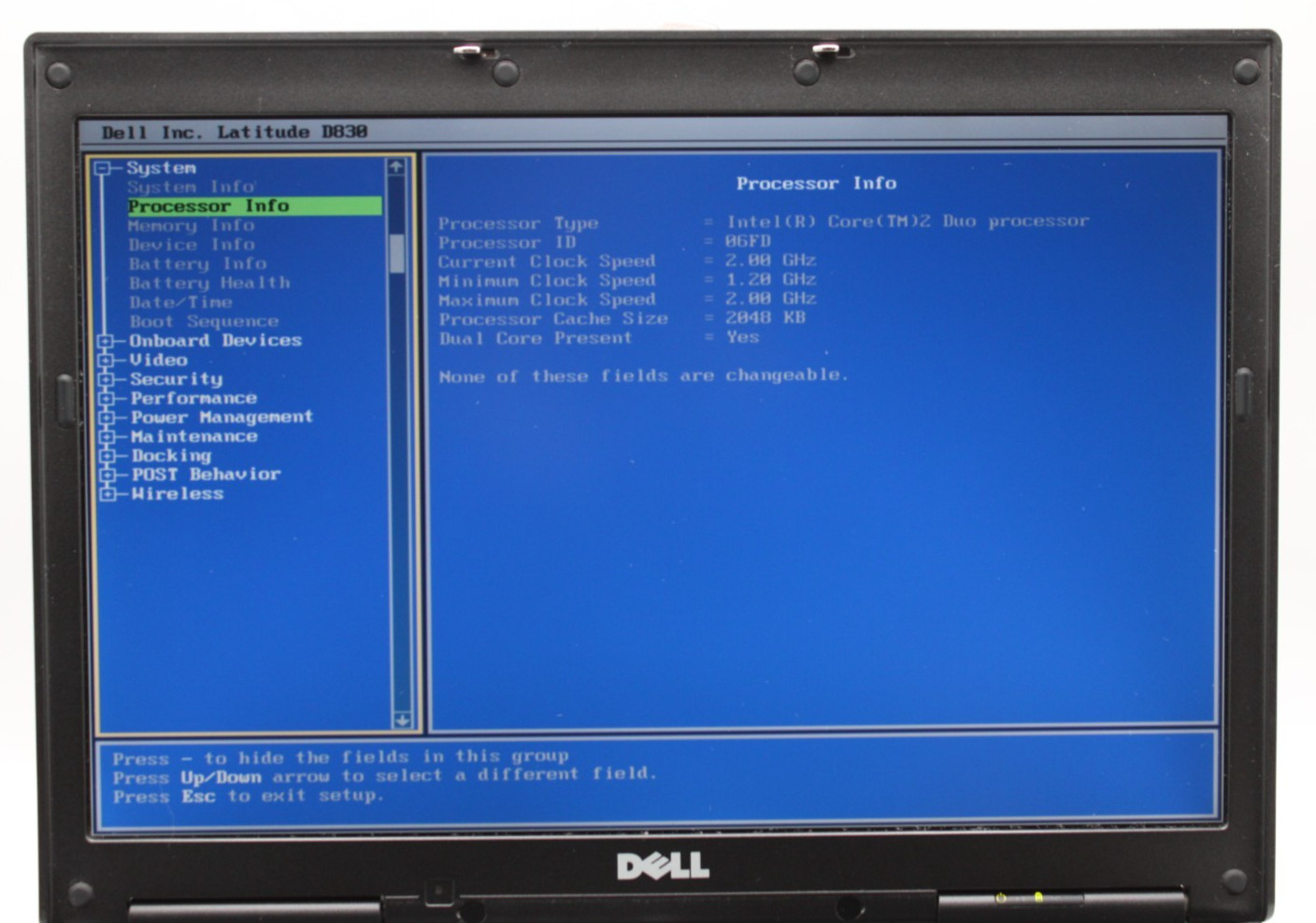 Dell Latitude D830 2Duo-T7@1.8GHz 3GB DDR2 NO STORAGE OR OS *USED/TESTED*