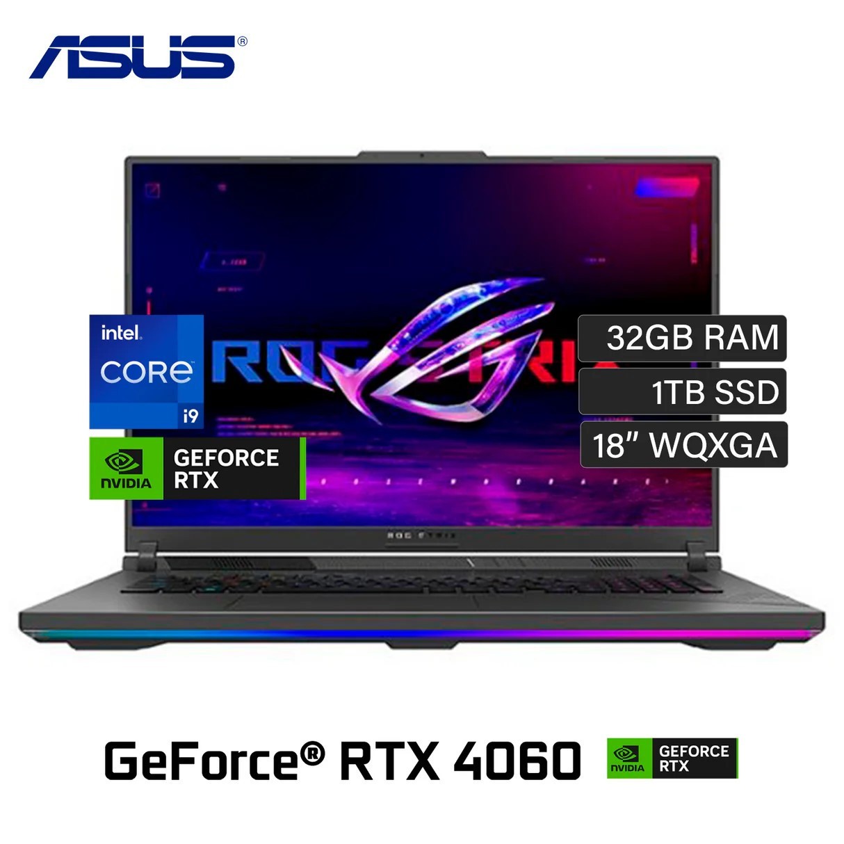 ASUS ROG Strix G814JVR-IS96 2024 18″ i9-14900HX 16GB 1TB NVME WIFI 7 upgrade