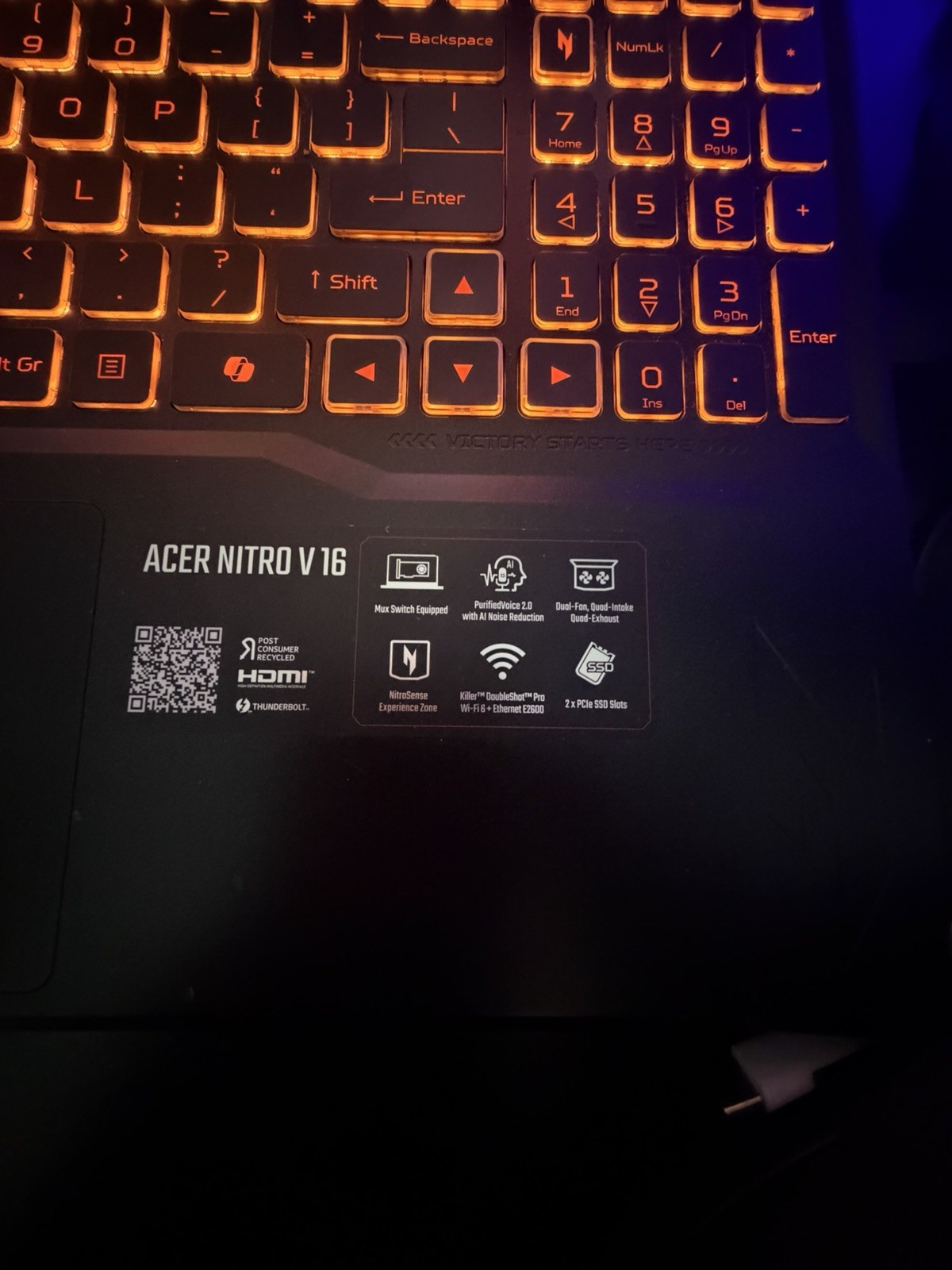 Acer Nitro V 16 16″ i7 2.50GHz 16GB 954GB SSD RTX 3050 W11H Black