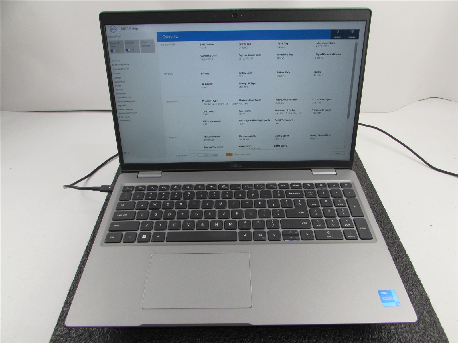 DELL LATITUDE 5530 1920X1080 FHD CORE I5-1235U 256GB SSD 16GB RAM NO O.S