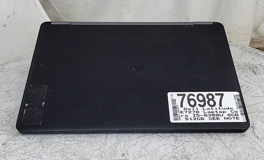 Dell Latitude E7270 Laptop Core I5-6300U 8GB 512GB SEE NOTES