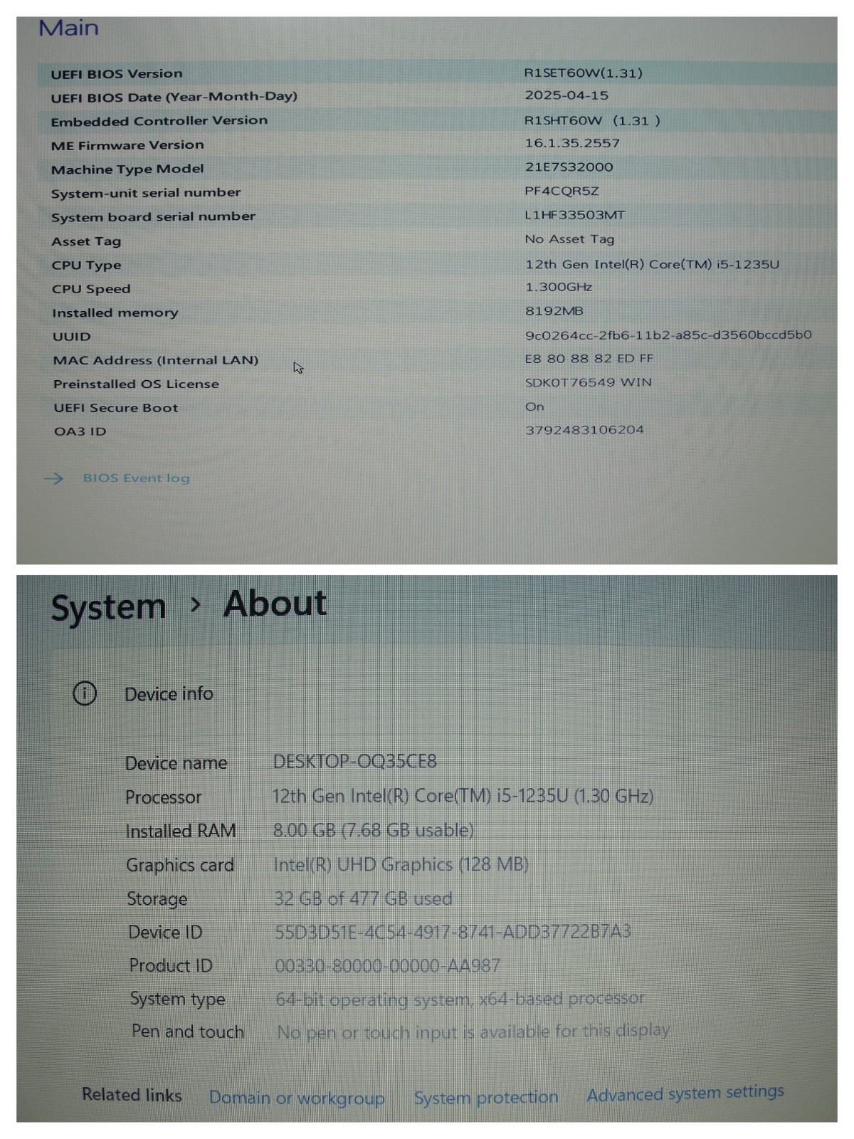 Lenovo ThinkPad E15 Gen 4 15.6″ FHD i5-1235U 1.3GHz 8GB 512GB SSD Win11Pro+PA