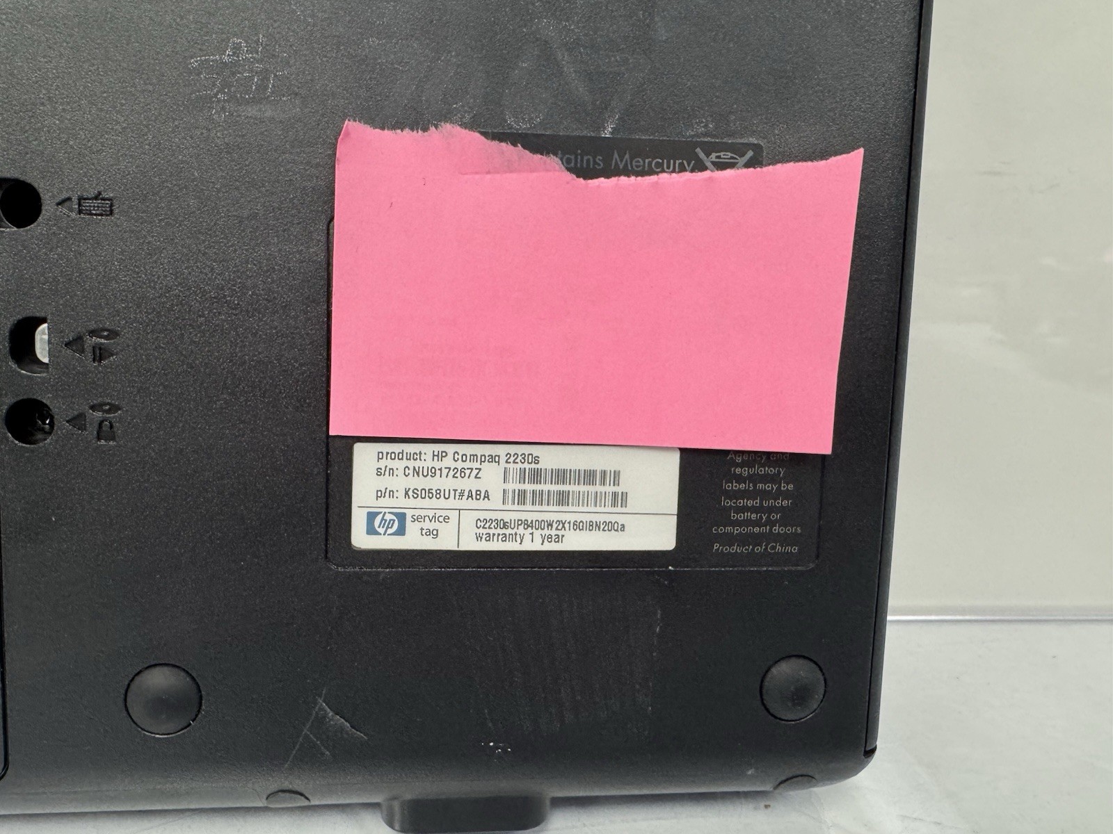 HP ELITEBOOK 2230s INTEL CORE DUO P8400 2.26GHz 2GB Ram 160GB HDD