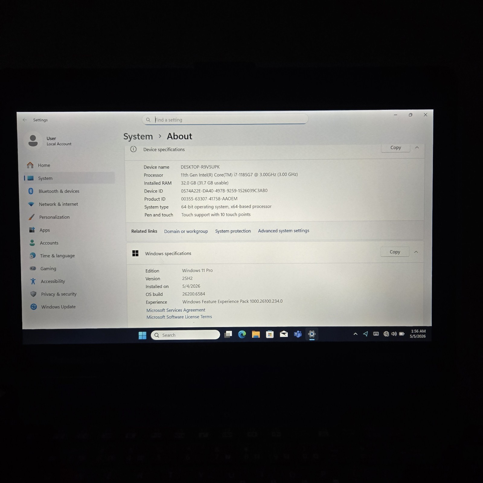 Panasonic Toughbook FZ-55 MK2 i7-1185G7 512GB SSD 32GB Ram – 4G – GPS – Grade B