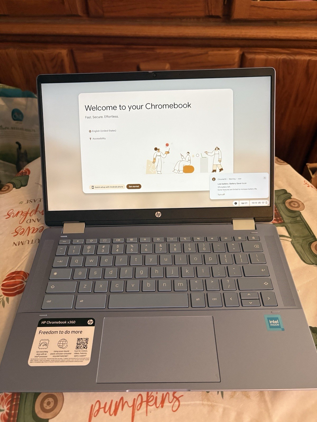 HP Chromebook x360 2-in-1 Convertible 14″ Blue Intel Processor N Chrome OS USB-C
