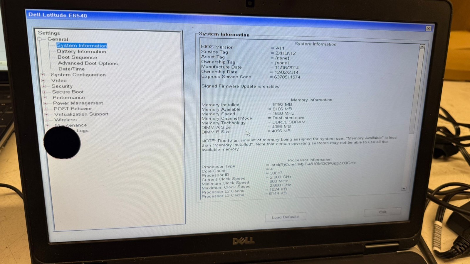 Lot Of 6 Dell Latitude E6540 Intel Core i7 4th Gen 8GB 128GB SSD Boots to BIOS