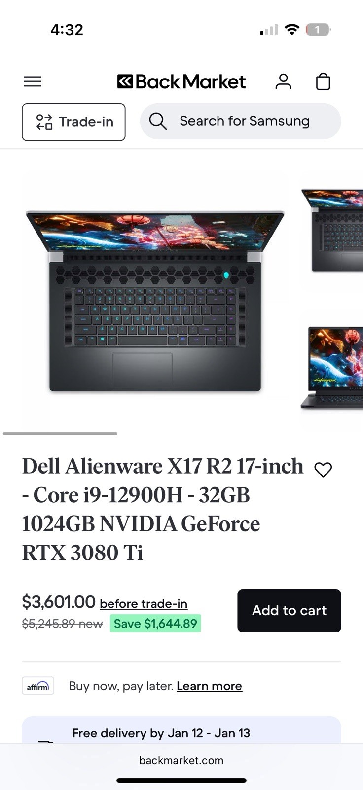 Dell Alienware x17 R2 – Premium Gaming & Creator Laptop (2022)