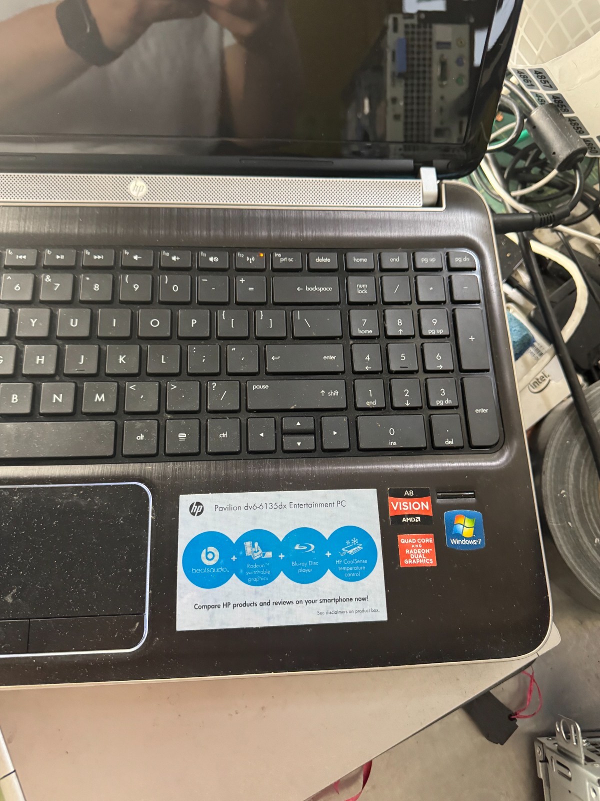 HP Pavilion DV6 AMD Vision A8 Laptop for Parts./Repair #4856