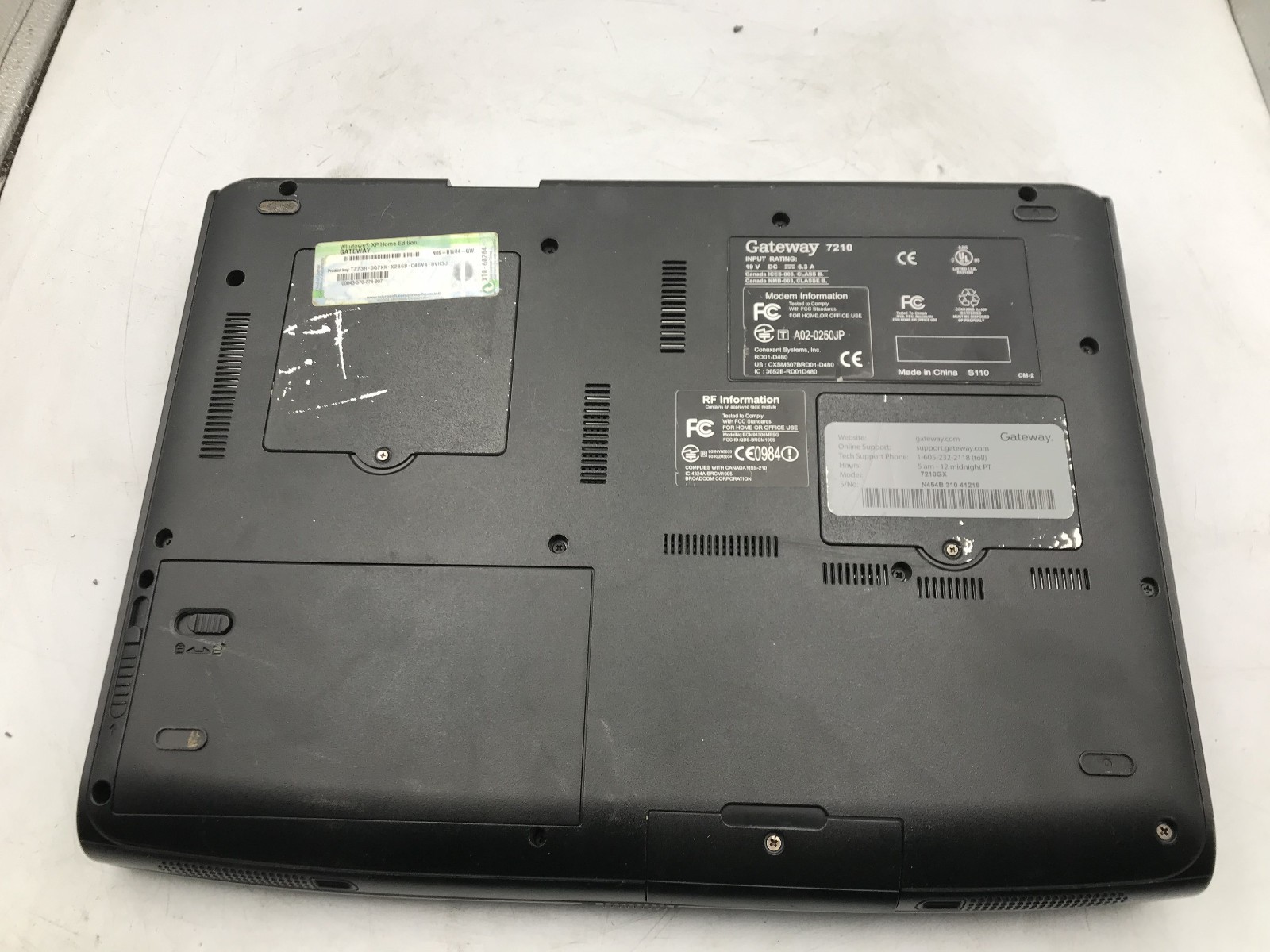 GATEWAY 7210 LAPTOP – BOOTS TO BIOS – AMD ATHLON XP – 1MB RAM – READ DESC – BB!!
