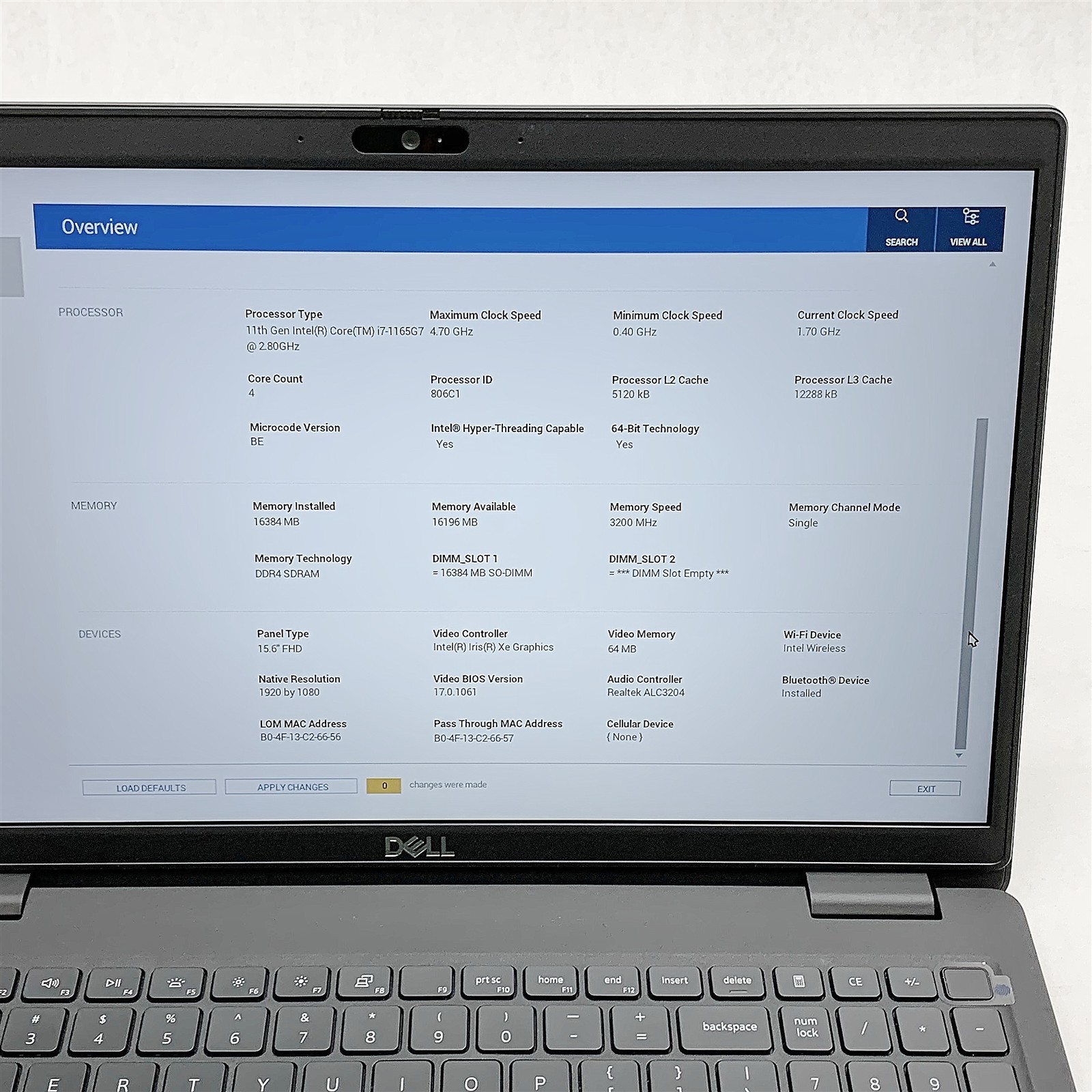 Dell Latitude 3520 Laptop i7 1165G7 2.80GHZ 15.6″ FHD 16GB 512GB NVMe Windows 11