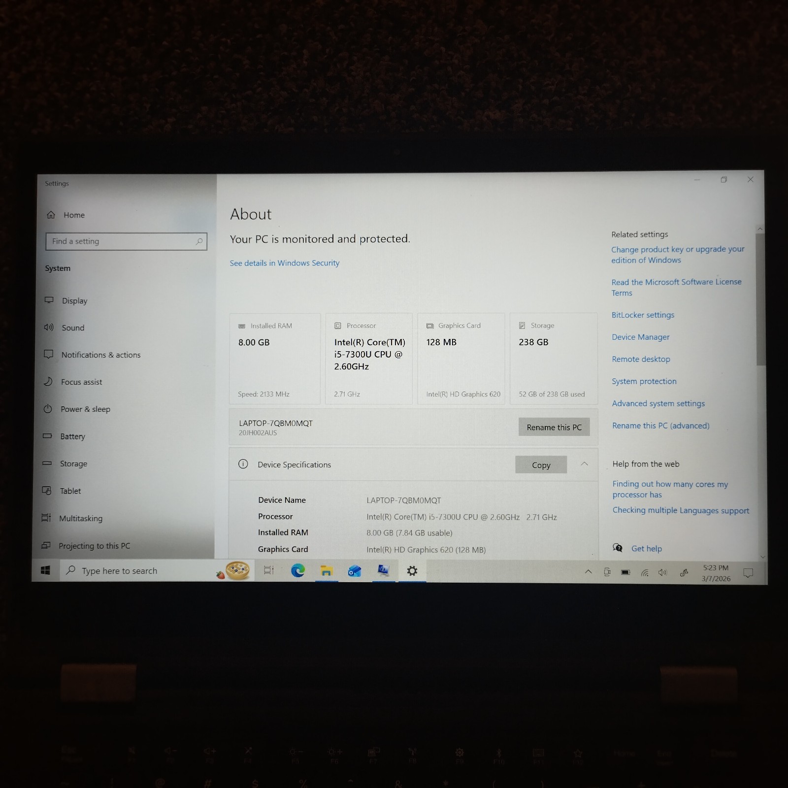 Lenovo ThinkPad Yoga 370 Intel i5-7300U 8GB RAM 256 GB SSD Win 11 Pro