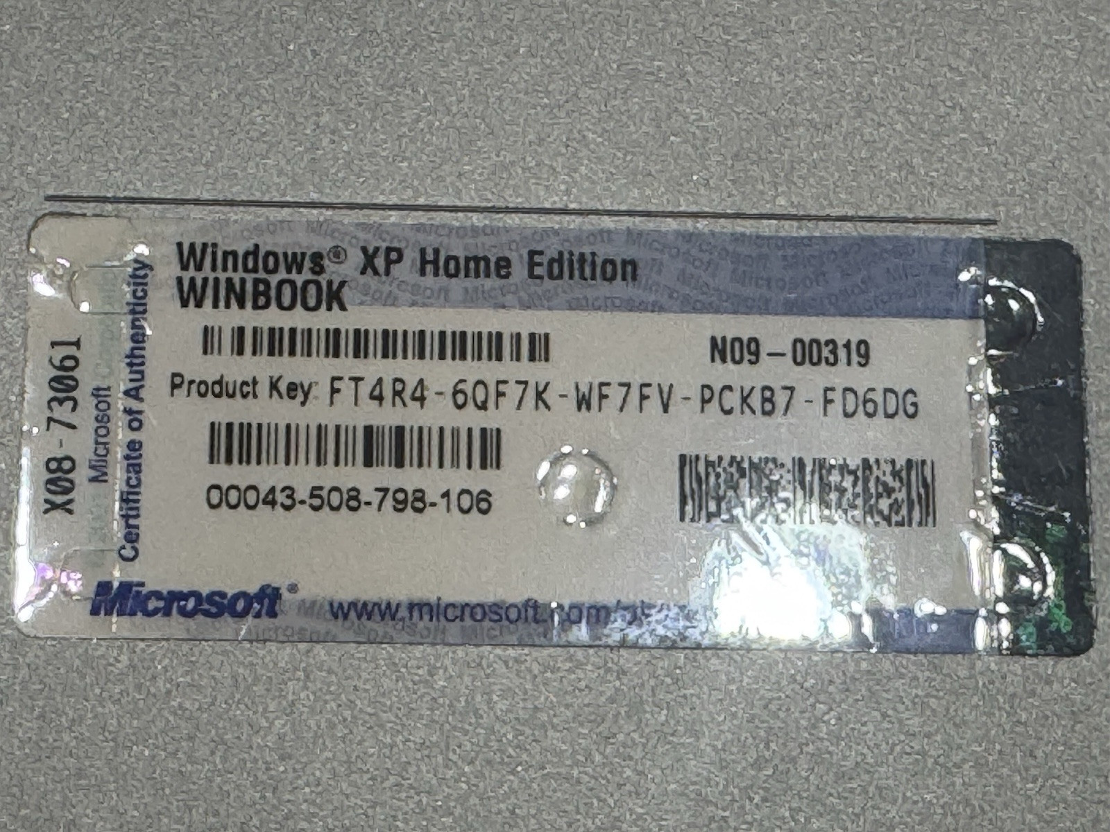 WinBook 8020 Laptop RARE Very Good OEM Windows XP CS1R