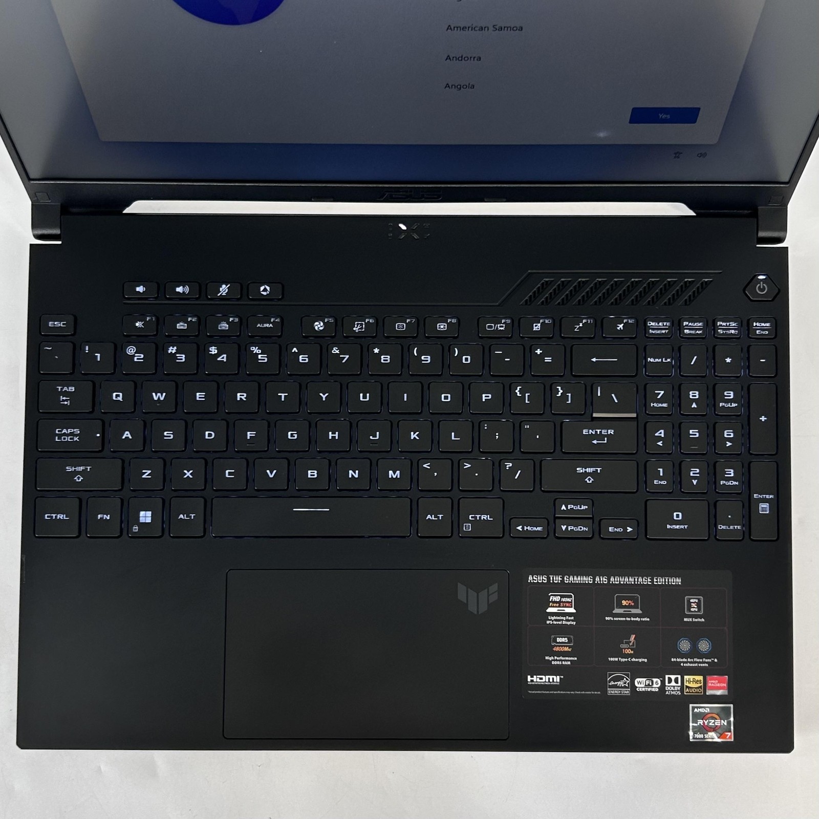 Asus TUF A16 16 165Hz FHD+ 3.2 GHz Ryzen 7 7735HS 16GB 512GB SSD AMD RX 7700S
