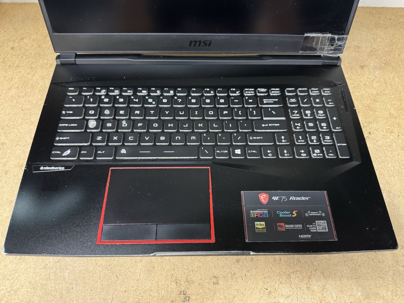 MSI GE75 Raider 10SE 17.3″ Gaming Laptop i7-10750H RTX 2060 BAD FOR PARTS REPAIR