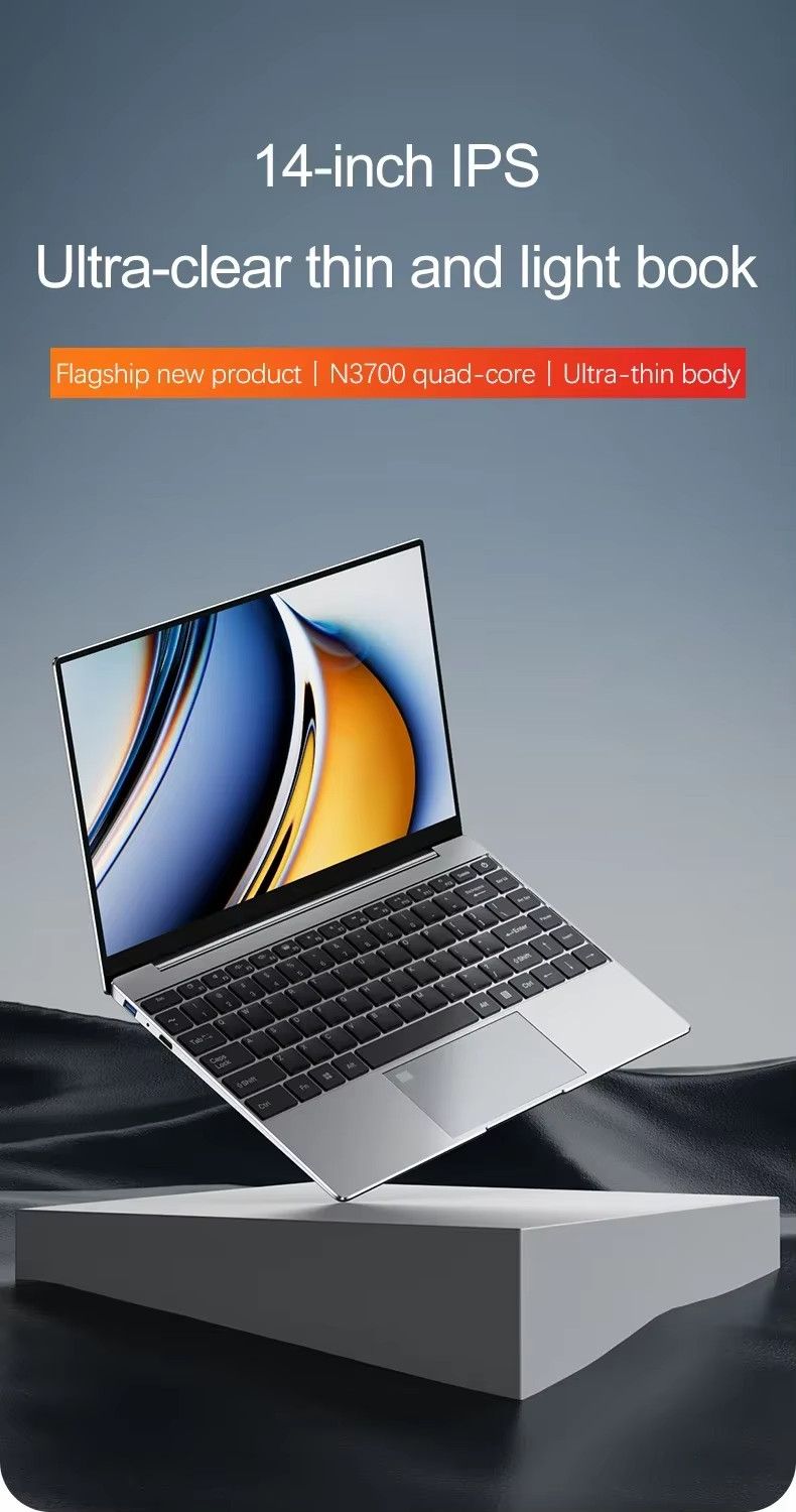 14.1″Ultra Slim Laptop 16GB RAM SSD Intel N3700 Notebook 1920*1080