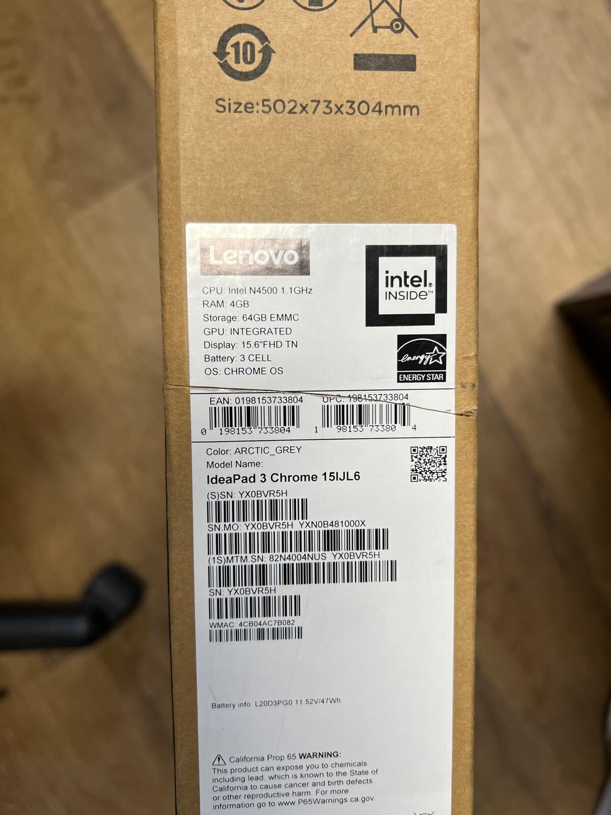 Lenovo – IdeaPad 3i Chromebook 15.6″ FHD Laptop – Intel Celeron – 4GB Memory