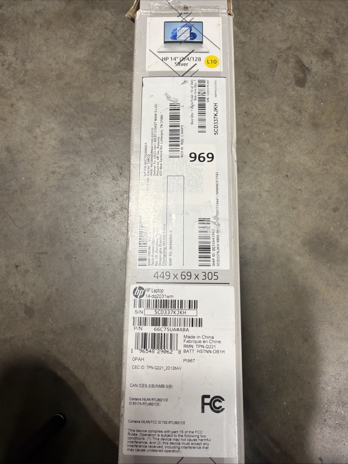 BRAND NEW HP 14dq2031wm 14″ HD i31115G4 3GHz Intel UHD Graphic 600 4GB RAM 128GB