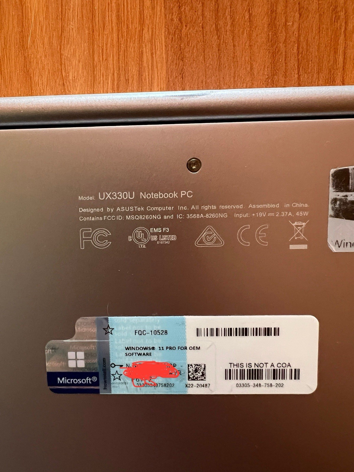 Asus UX330U(AK) , i7, 16 GB Ram, 256GB , Win 11 Pro, Zenbook Slime, New Battery