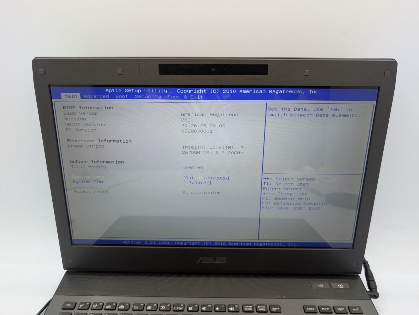 Asus G74SX-RS72-CA 17.3″ Display Intel Core i7-2670QM 2.20 GHz 4GB RAM Black