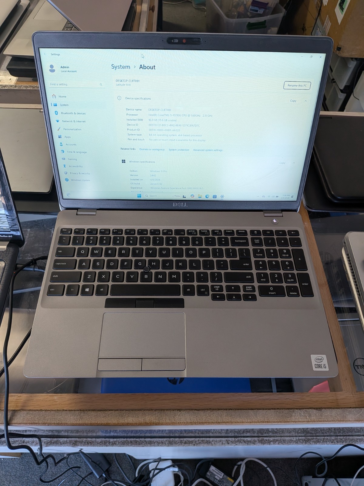 Dell latitude laptop core i5 windows 11 64 bit 16gb ram 15.6 screen core i5