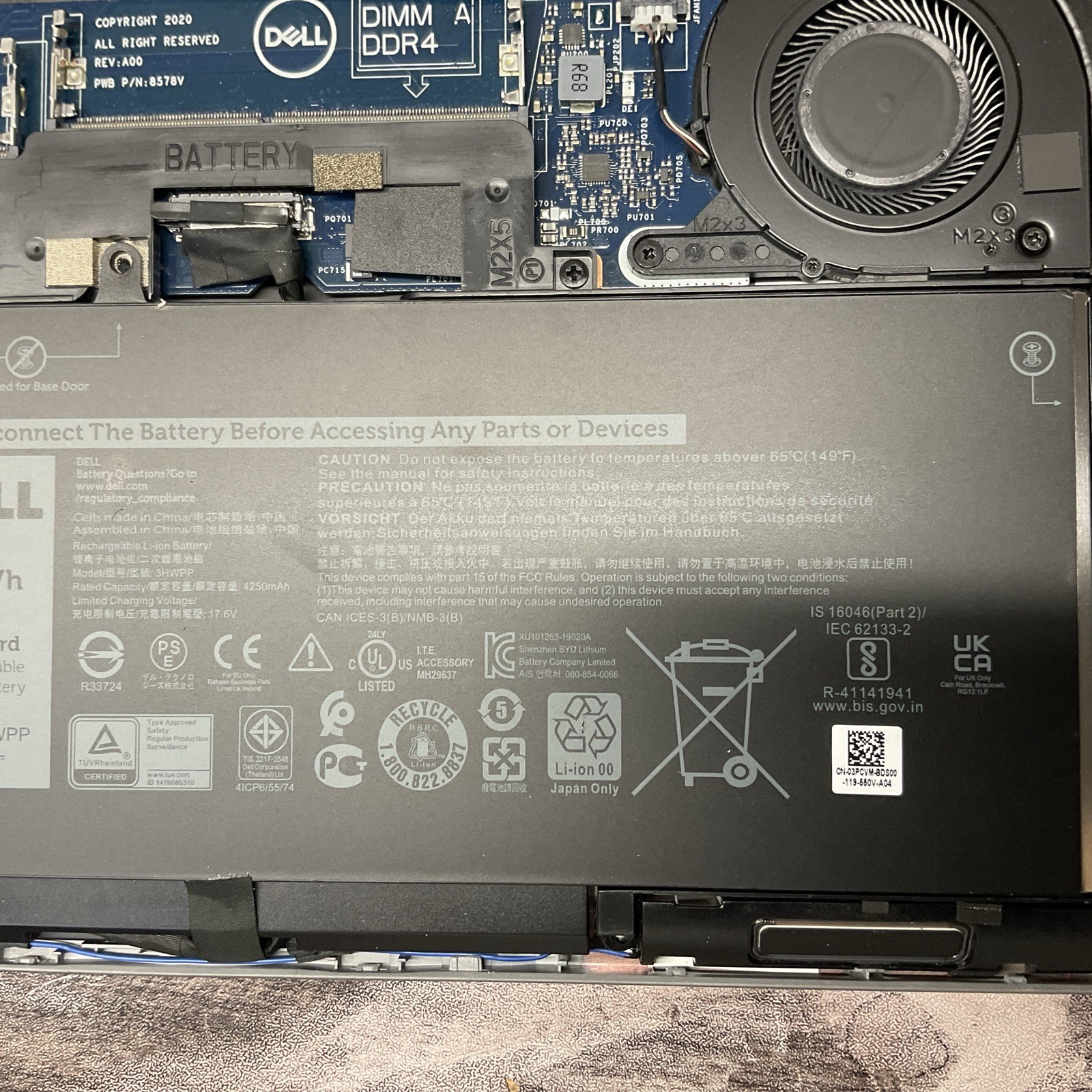 Dell Latitude 5410 / i5 10th Gen / No POST / Cracked Screen / No SSD / C5
