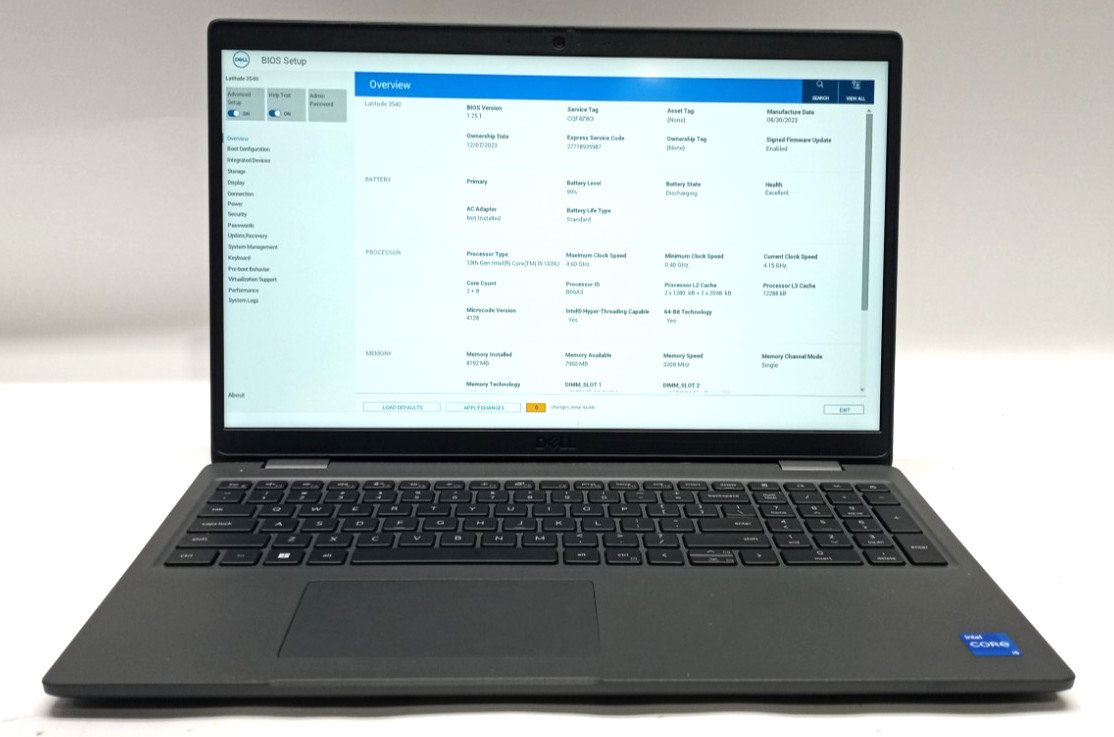Dell Latitude 3540 15.6″FHD i5-1335U@4.6GHZ 8GB RAM 256GB NVMe Win 11 Pro WH721!