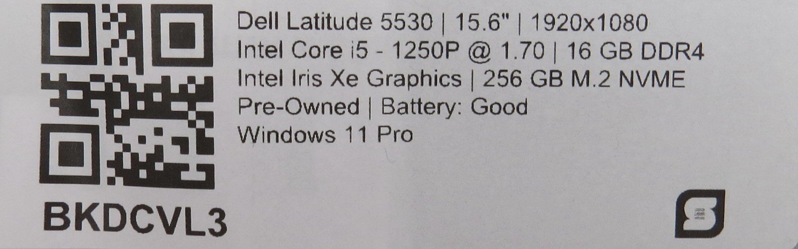 Dell Latitude 5530 | i5-1250P @ 1.70GHz | 16GB DDR4 | 256GB NVME | Win11 Pro